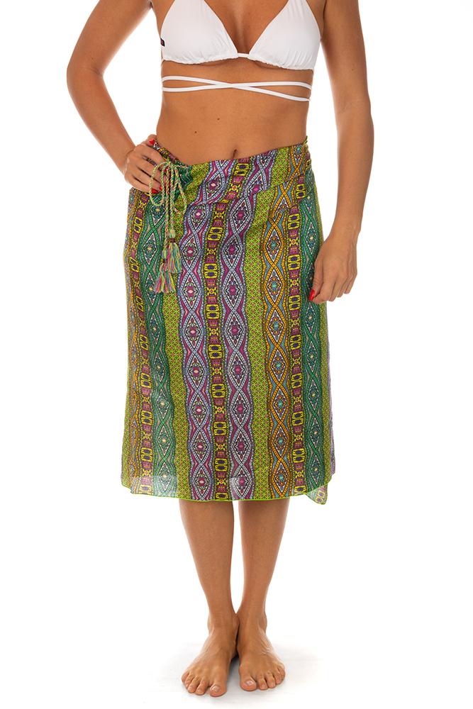 PAREO DONNA VERDE PAREO A 21 VERDE LAETITIA BEACHWEAR